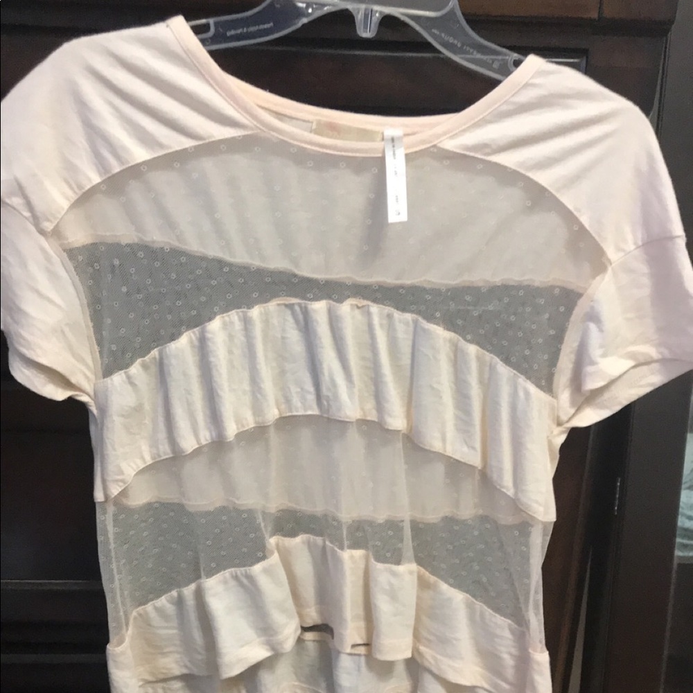 Pink half shirt top